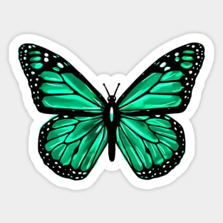 Green butterfly Sticker